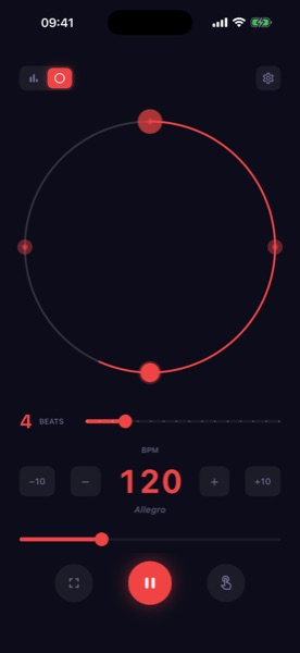 Circle visualization with sweeping arc